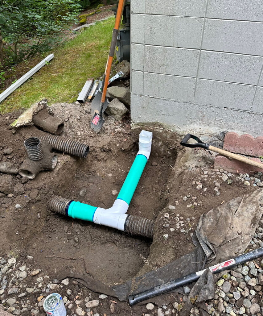 Sewer line installation
