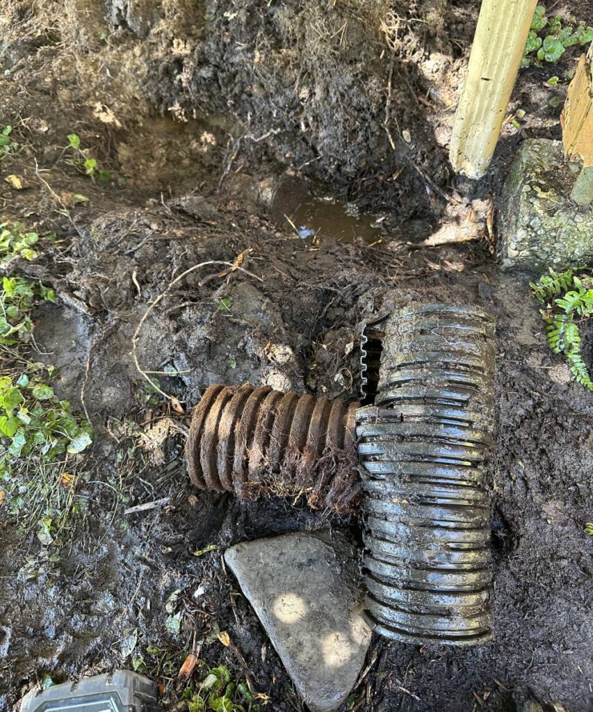 KnightRooter technician repairing sewer line