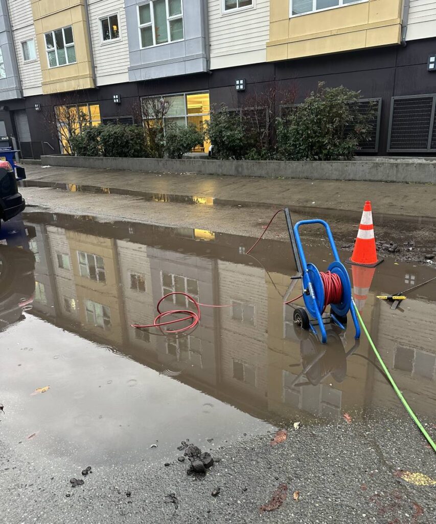 Rainwater infiltration in sewer line
